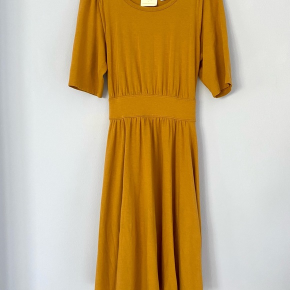 Anthropologie Maeve Mustard Yellow Dress - Picture 2 of 4